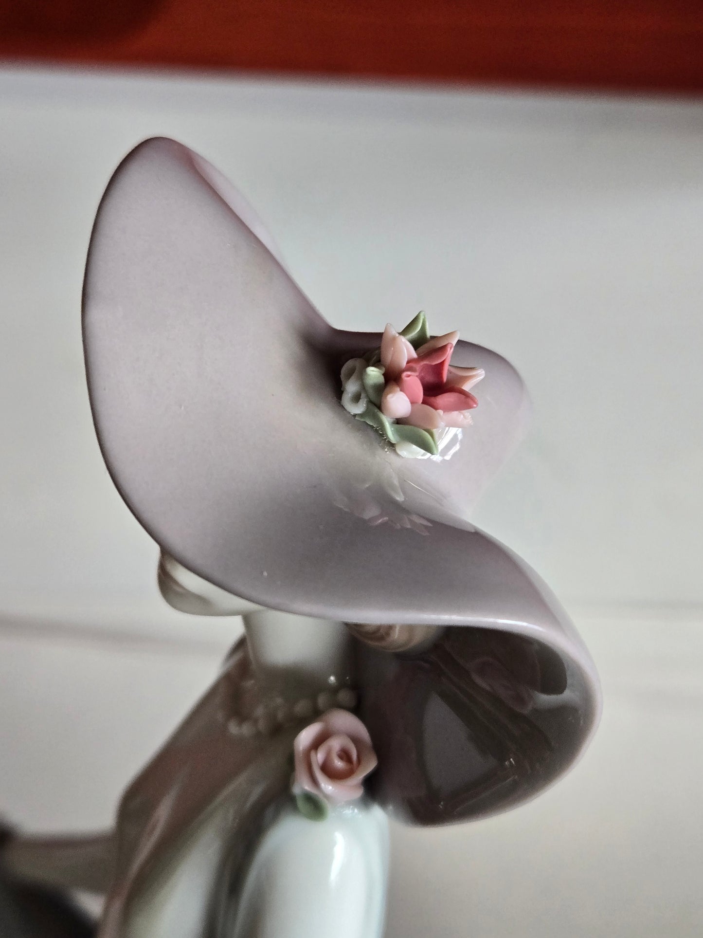 Vintage Lladro Porcelain Lady in a Hat & Flowing Gown