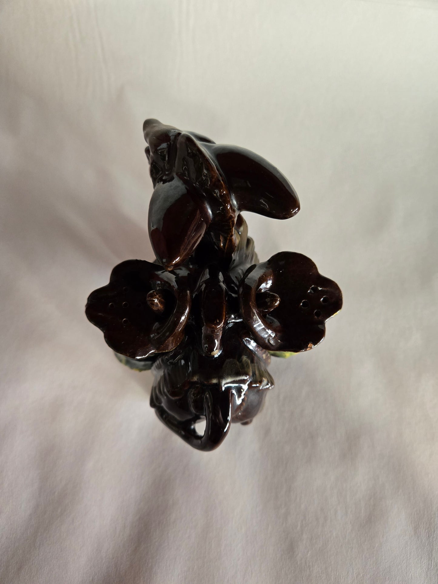 Vintage Ceramic Donkey Salt and Pepper 3pc Set