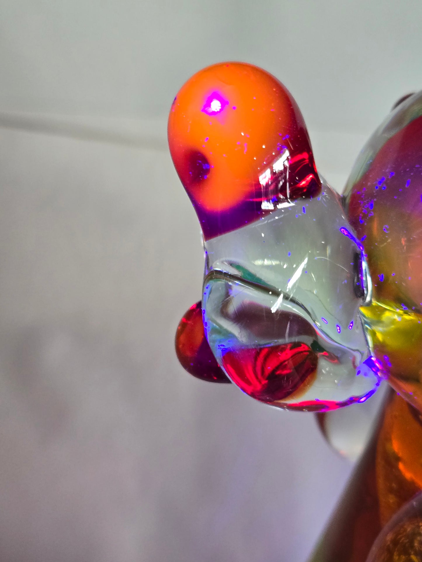 Colorful Murano glass dog