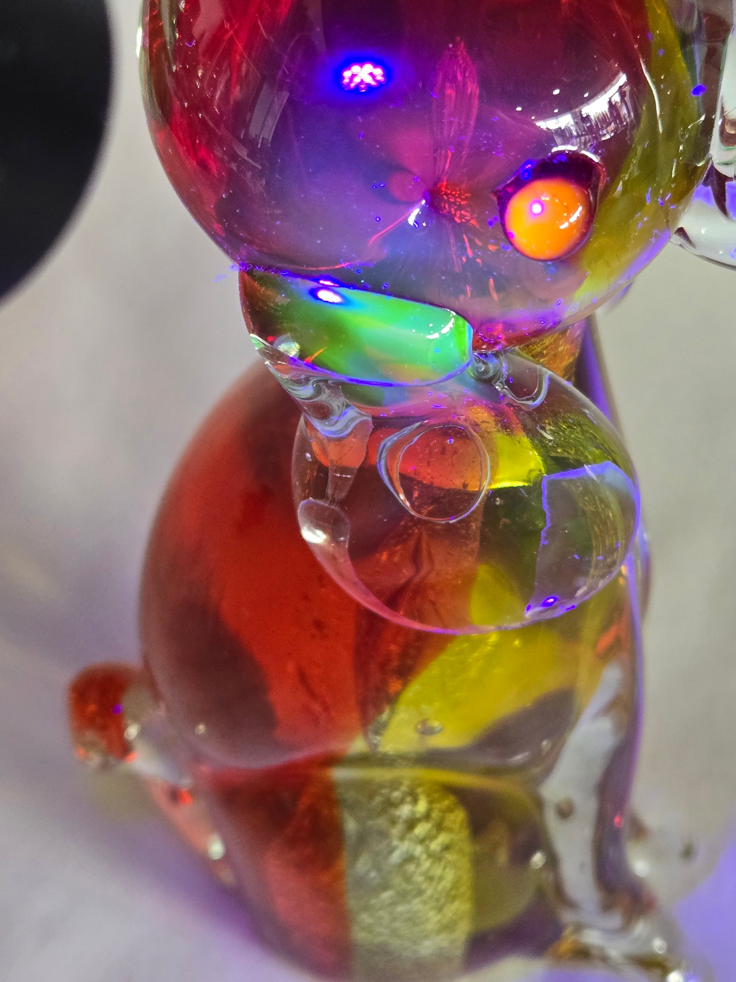 Colorful Murano glass dog