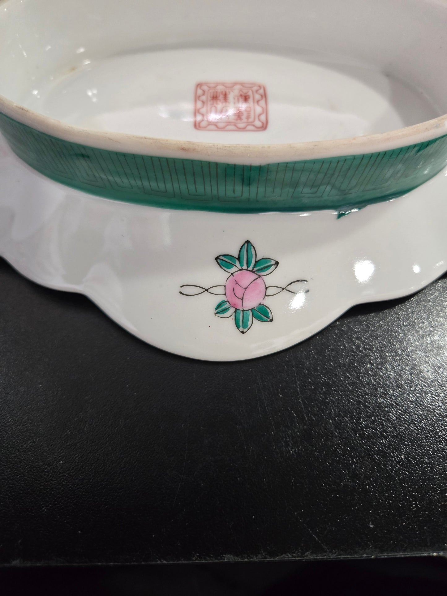 Porcelain Dragon & Phoenix decorative dish