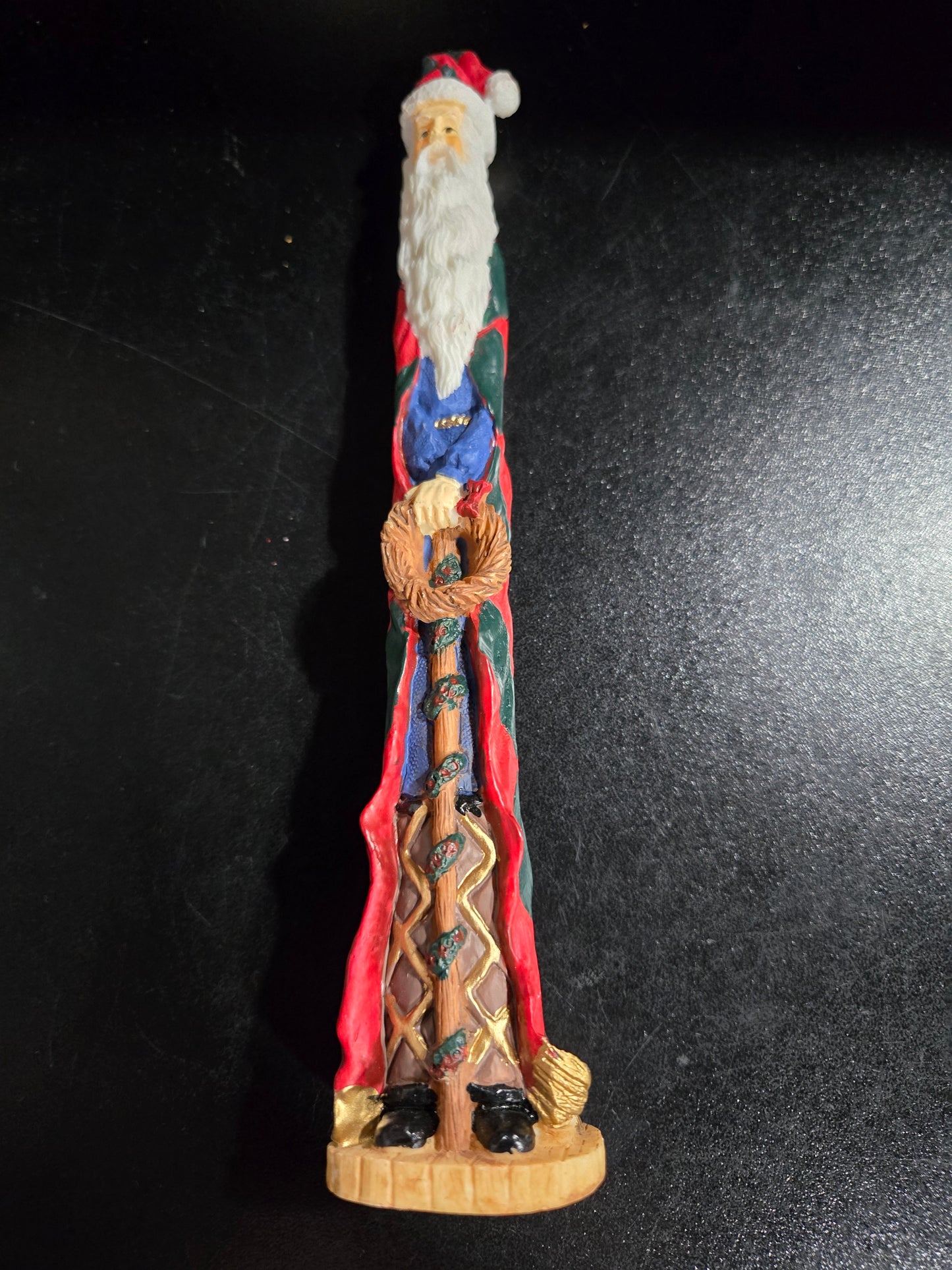 Resin Santa Claus holiday wreath