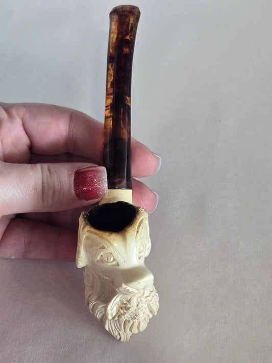 Medium Meerschaum Hunting Dog Pipe