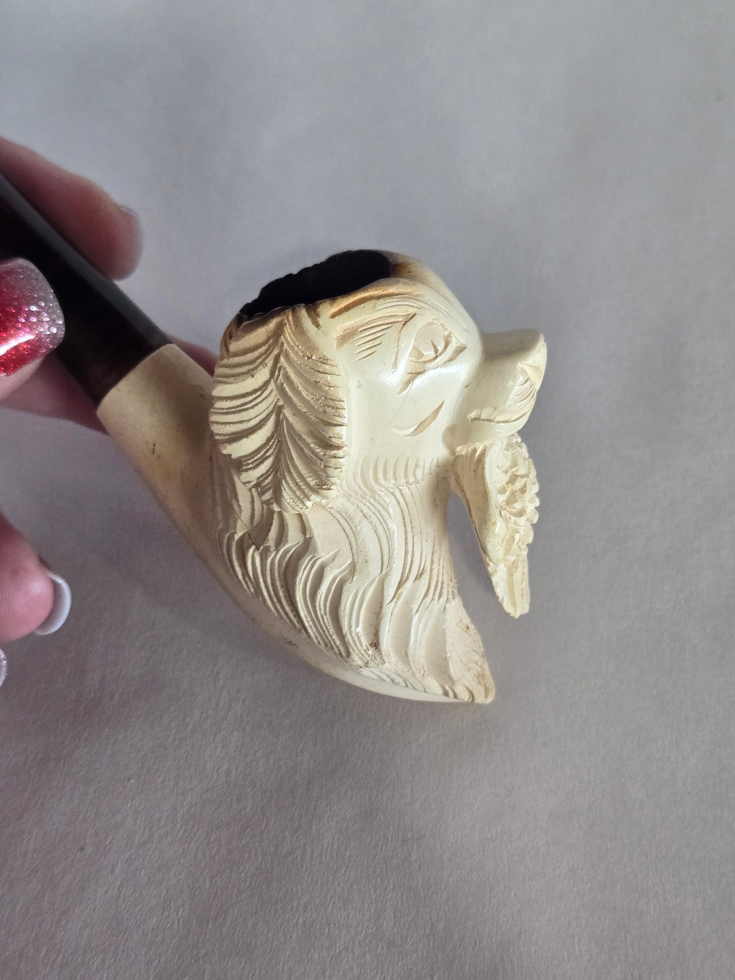 Medium Meerschaum Hunting Dog Pipe