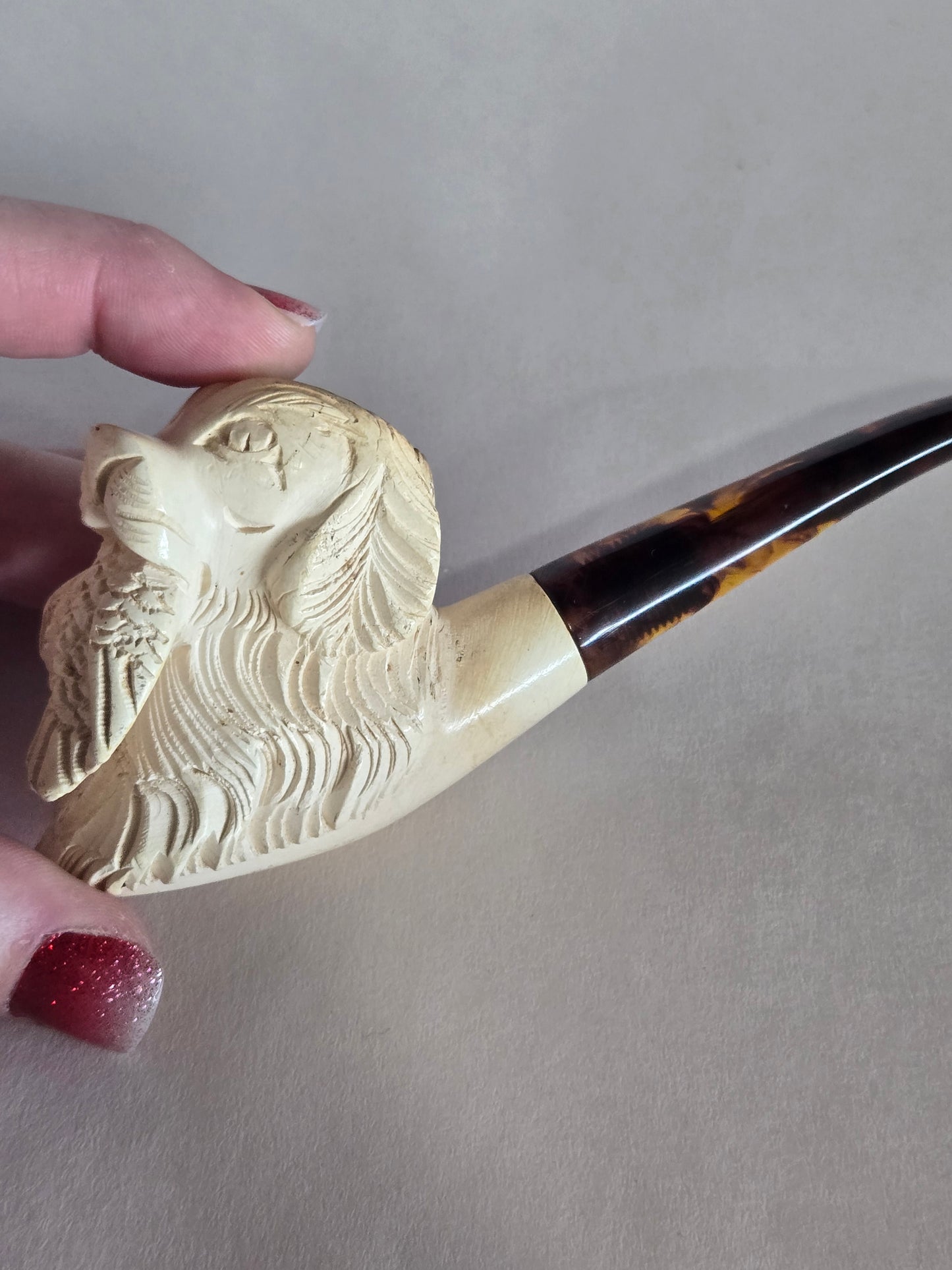 Medium Meerschaum Hunting Dog Pipe