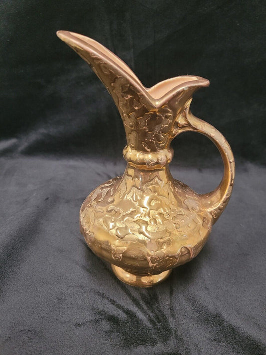 Weeping Gold Ewer with Pink Interior