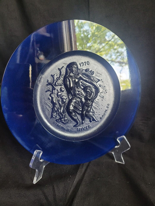 Daum pate de verre Winter Plate