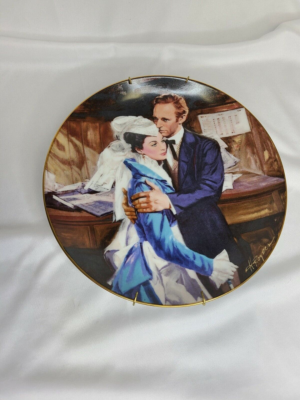 W J George Collector Plate Gone With the Wind "A Question of Honor"