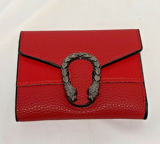 Faux Leather Red Wallet