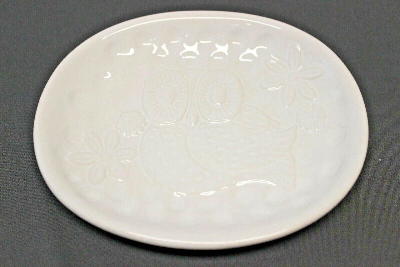 White Ceramic Owl Dish