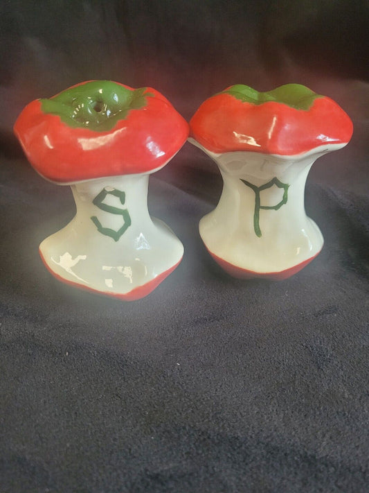 Apple Core Salt and Pepper Shakers