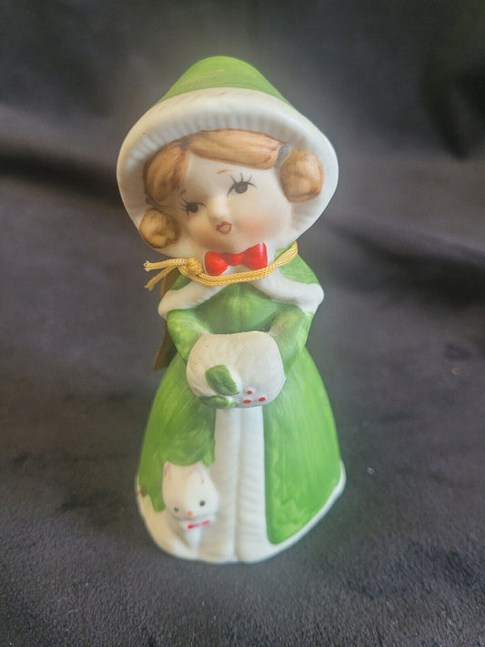 Merry Bells Girl in Green Cloak Bell