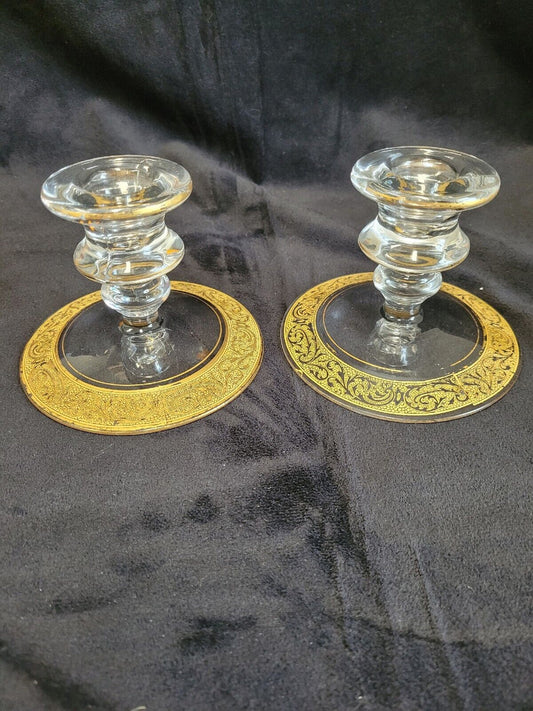 Vintage Cambridge Glass Candlesticks