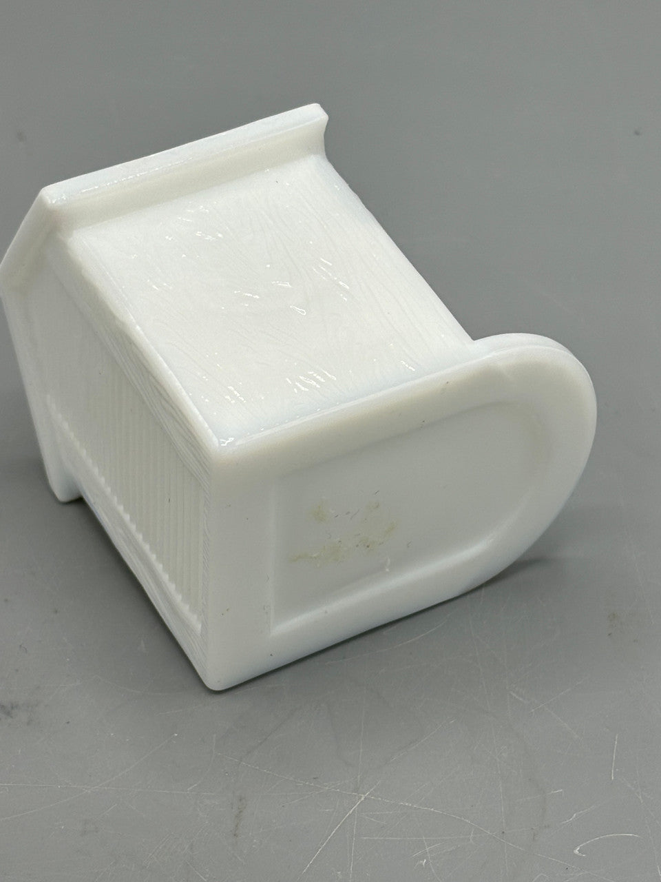 Westmoreland Milk Glass Dog in Doghouse Toothpick Holder