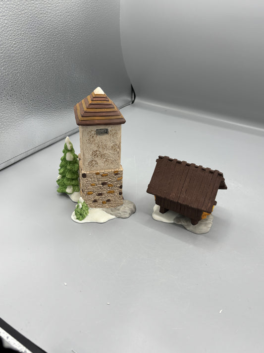 Department 56 Dickens Village Silo & Hay shed