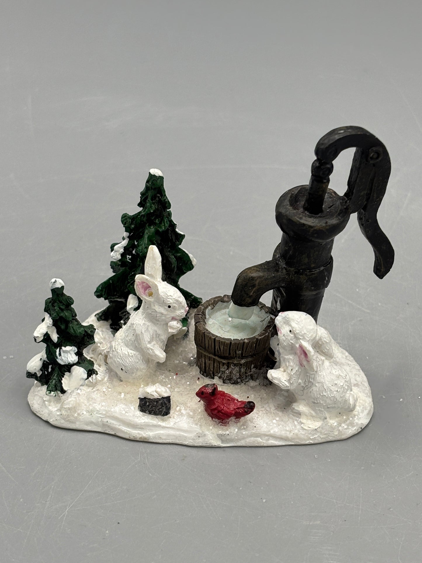Christmas water pump & rabbits