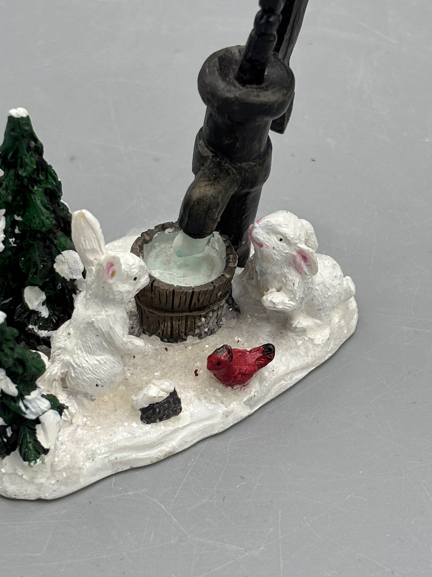 Christmas water pump & rabbits