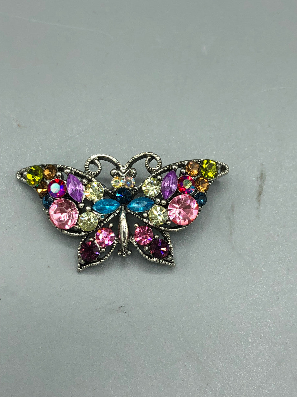 Multi color butterfly brooch