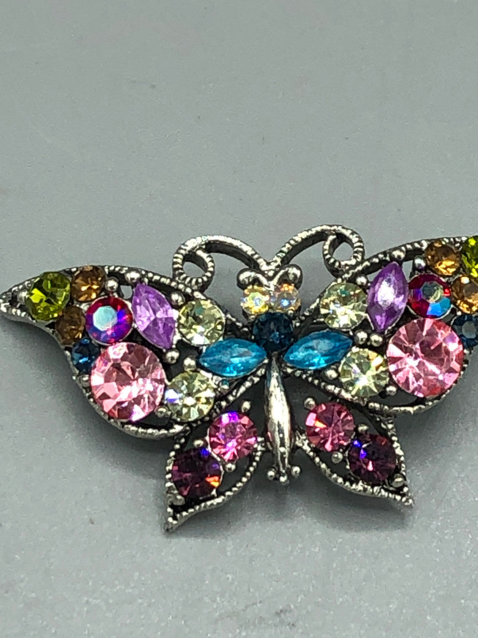 Multi color butterfly brooch