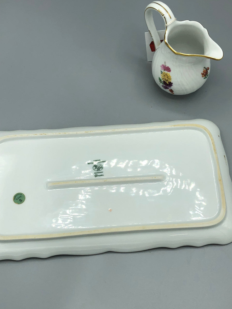 Dresden Creamer & Sugar with tray