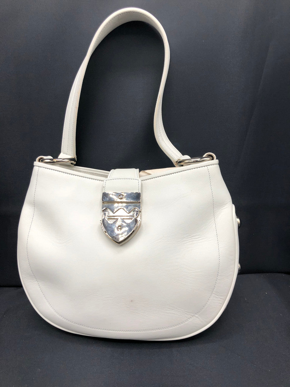 Bally white leather shoulder bag