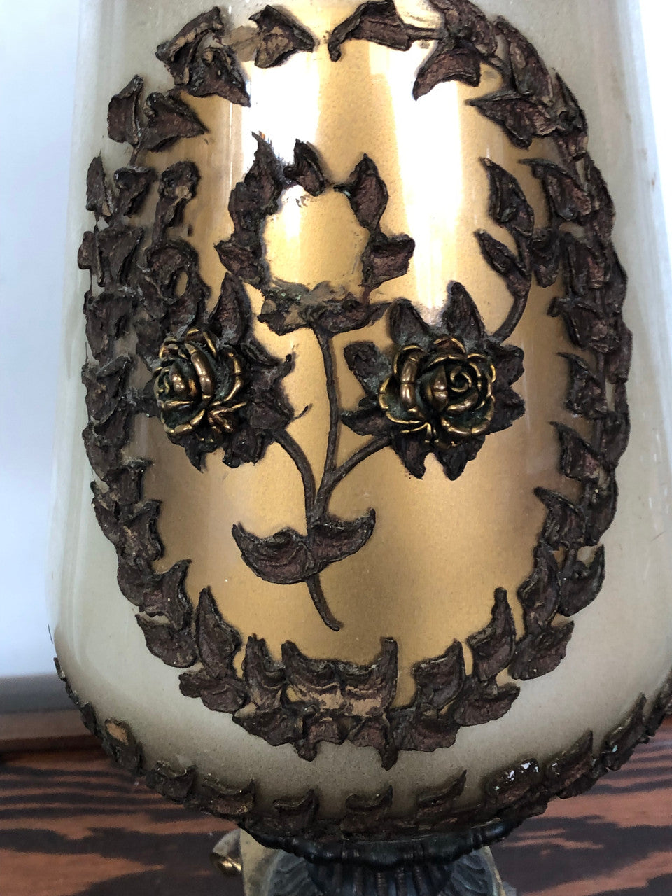 Vintage Gold & Rose Lamp