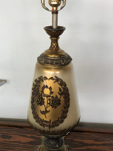 Vintage Gold & Rose Lamp