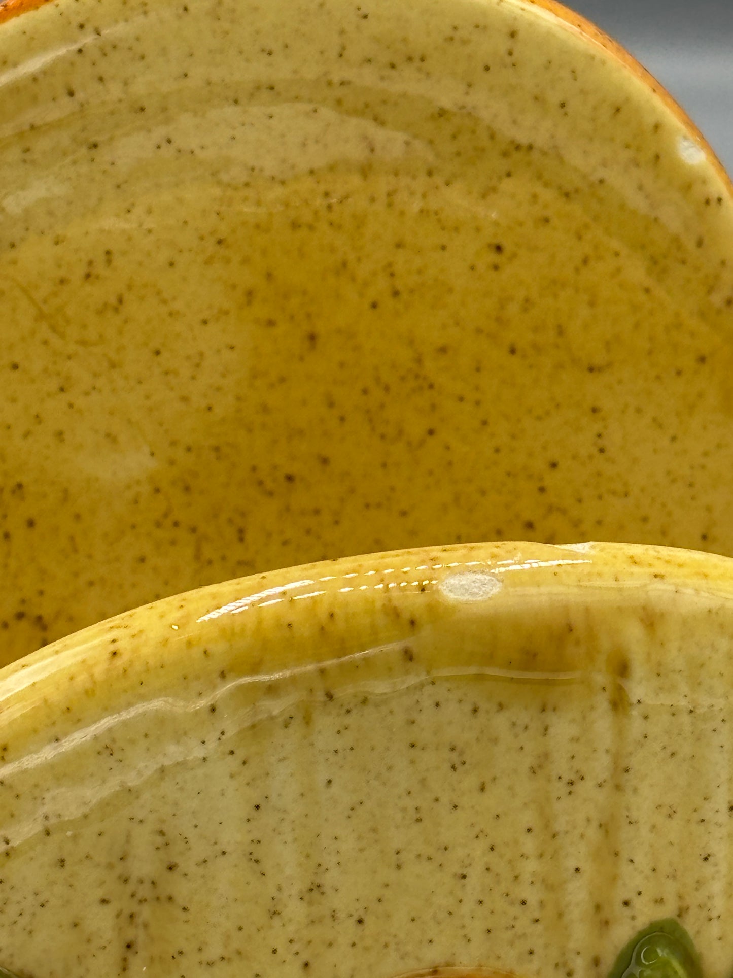 Vintage hand painted ceramic mushroom napkin holder