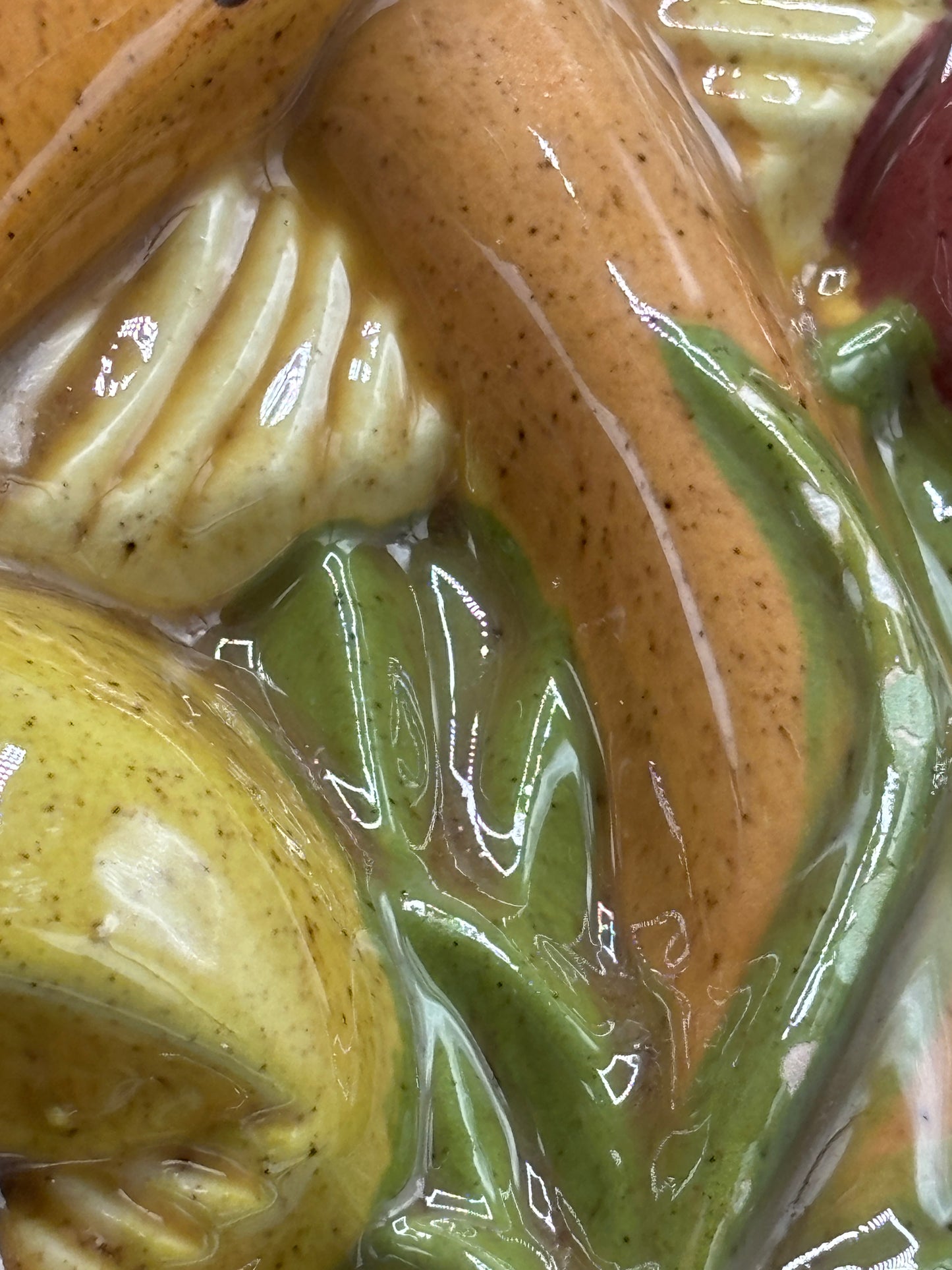 Vintage hand painted ceramic mushroom napkin holder