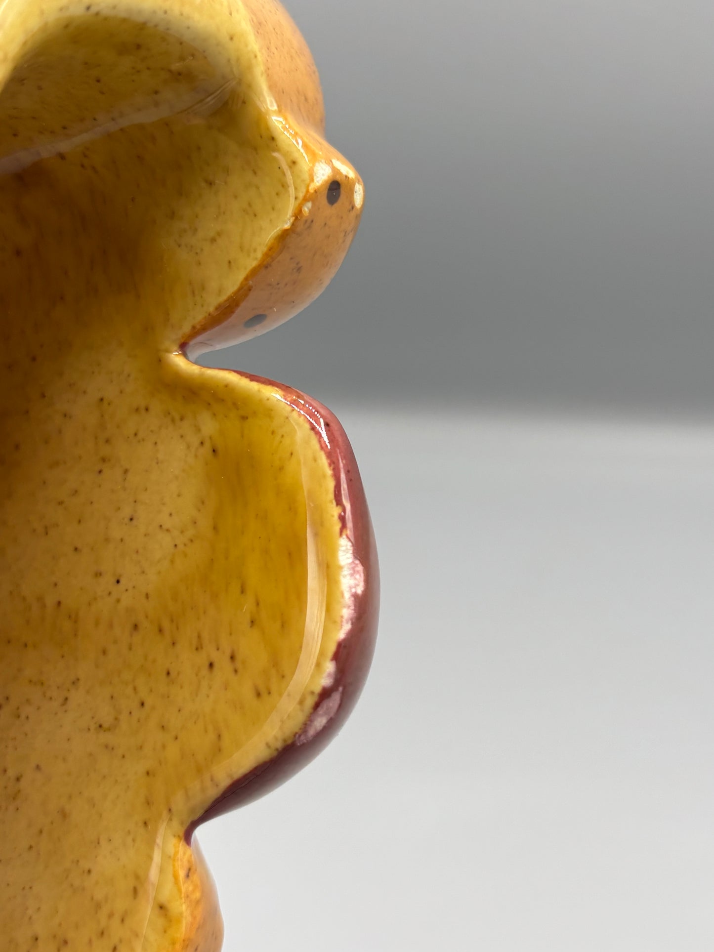 Vintage hand painted ceramic mushroom napkin holder