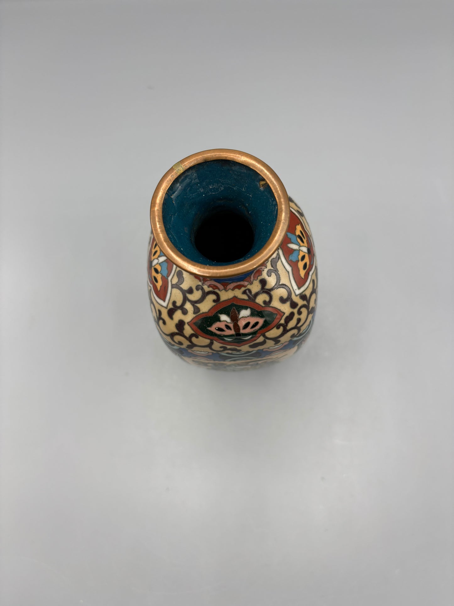 Japanese Cloisonné enamel vase Mythical creatures