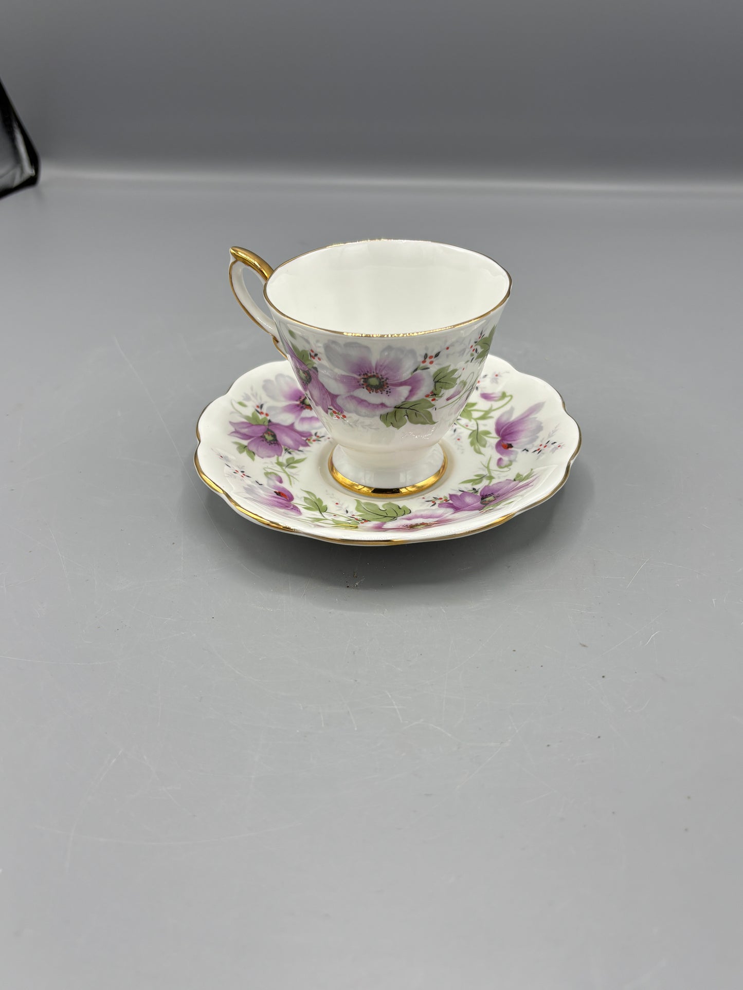 Royal Standard Violetta fine bone teacup & saucer