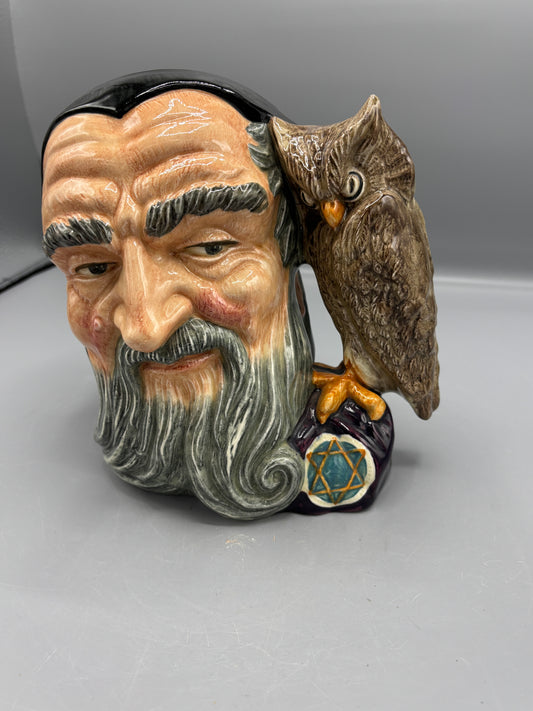 Royal Doulton Merlin jug with owl Toby Mug