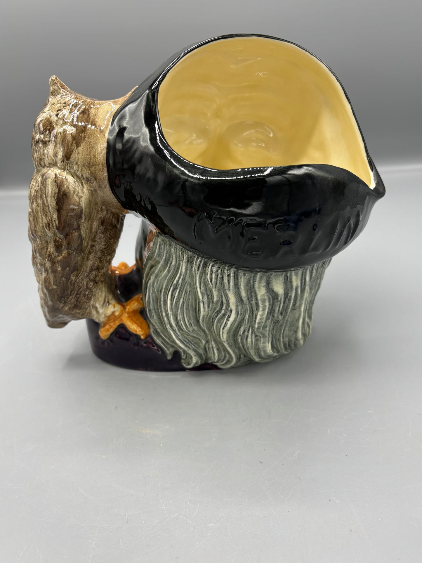 Royal Doulton Merlin jug with owl Toby Mug