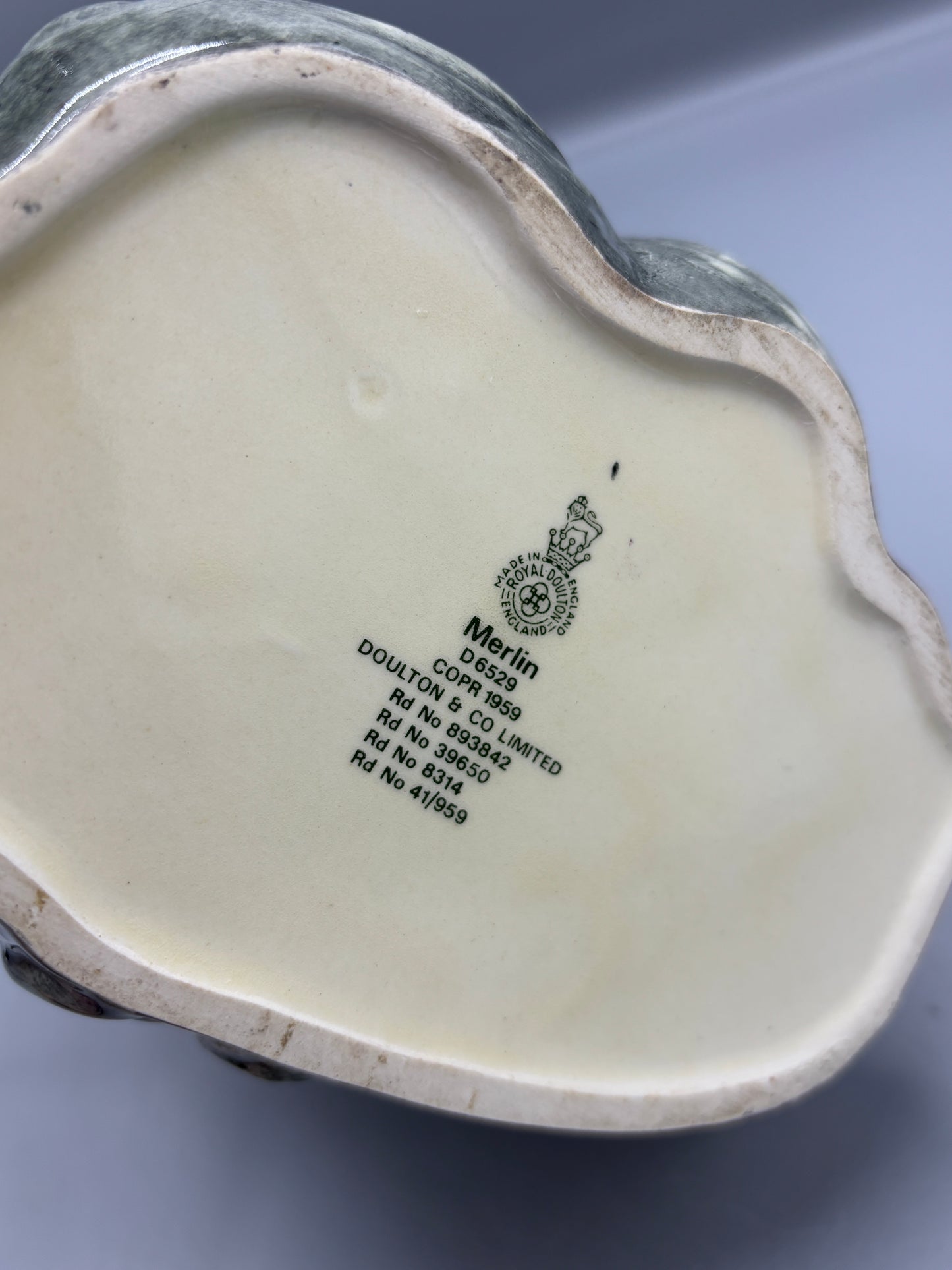 Royal Doulton Merlin jug with owl Toby Mug