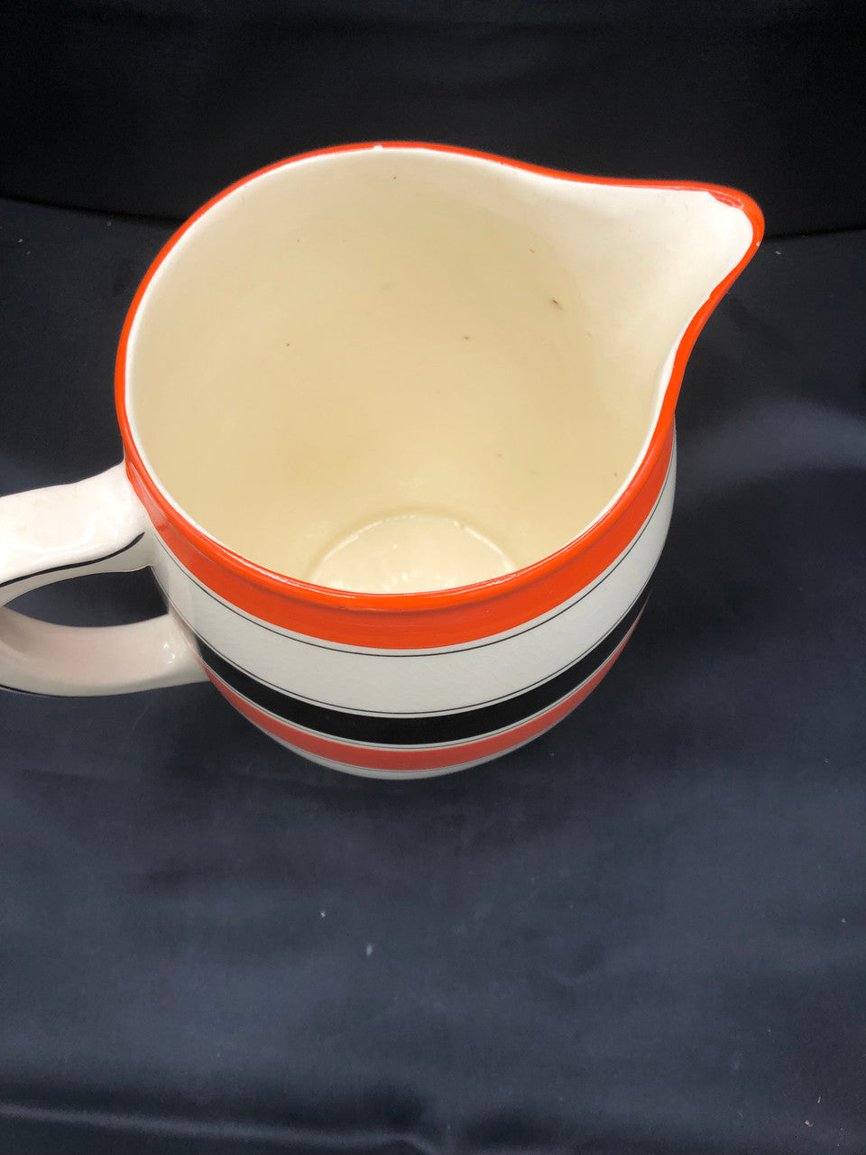 Erphila shops Czech Ceramic Pitcher With Lid Handpainted