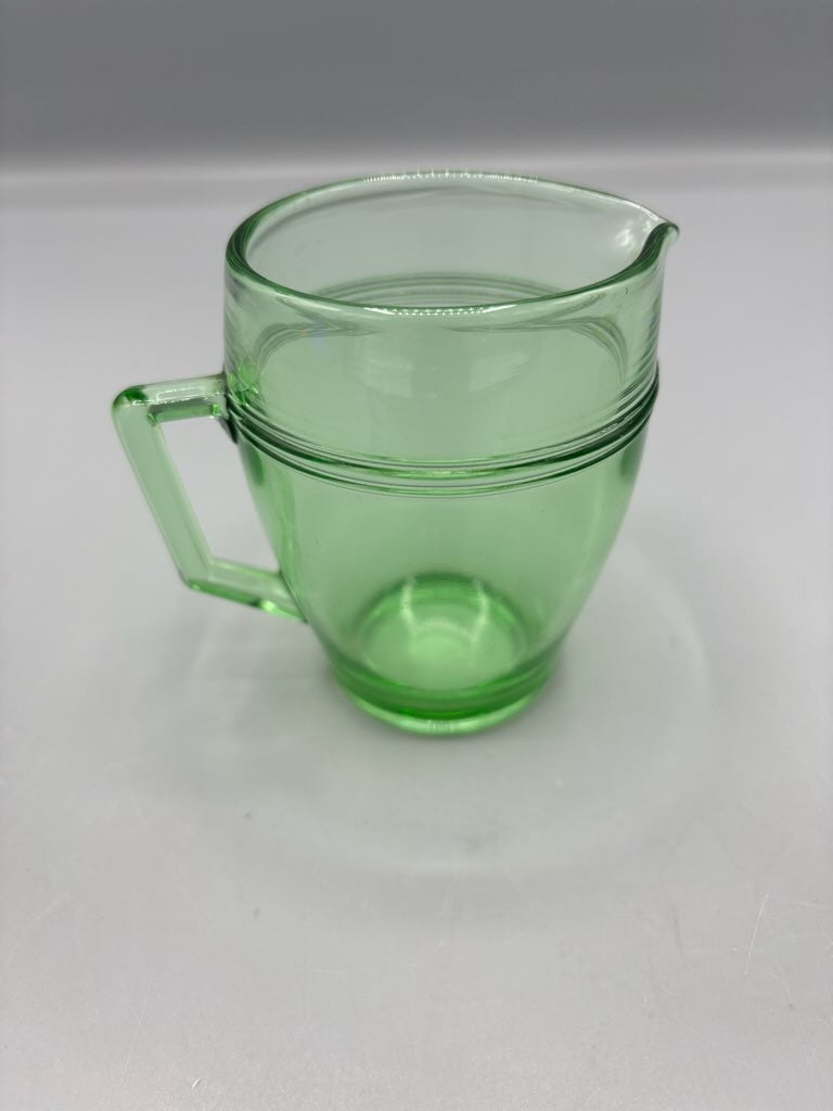 Fostoria green creamer