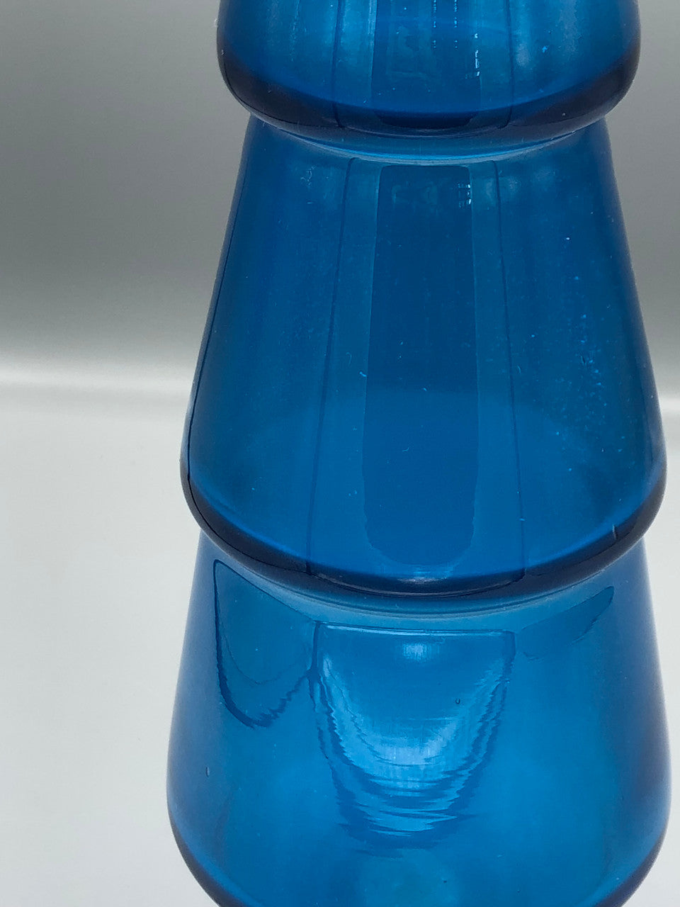 Murano 4 tiered blue glass figurine