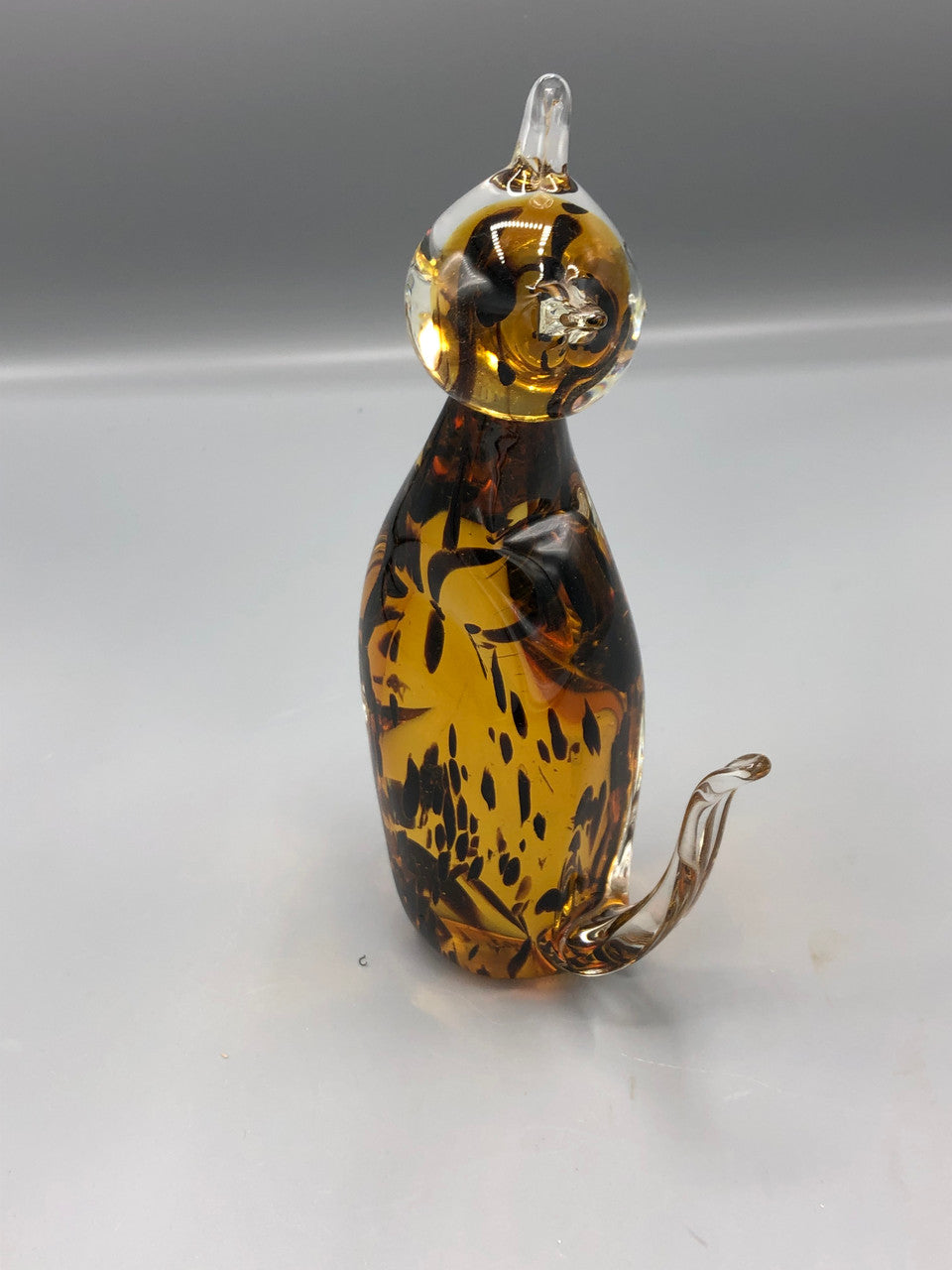 Sitting Murano Amber Cat