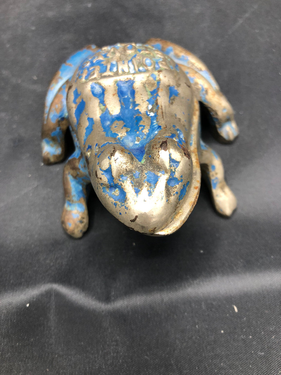 Cast Iron Advertising Frog &  Match Safe