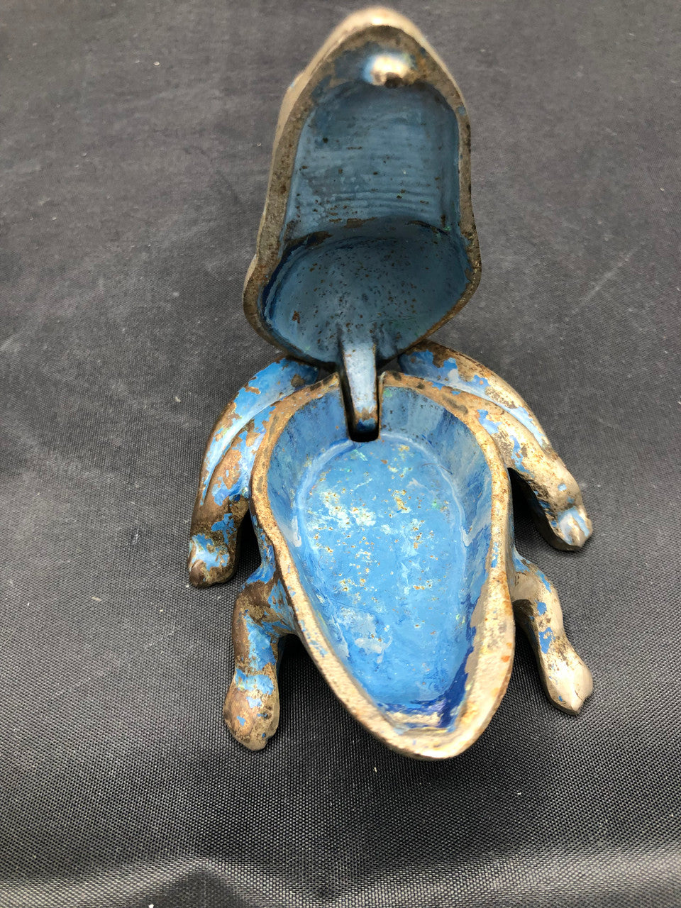 Cast Iron Advertising Frog &  Match Safe