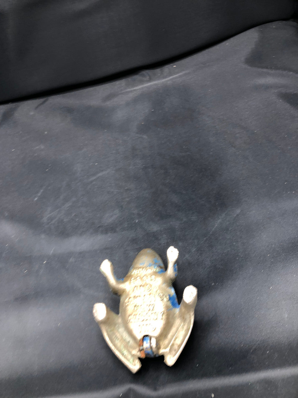 Cast Iron Advertising Frog &  Match Safe