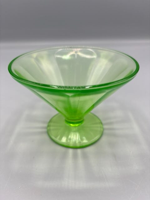 Uranium glass dessert cup