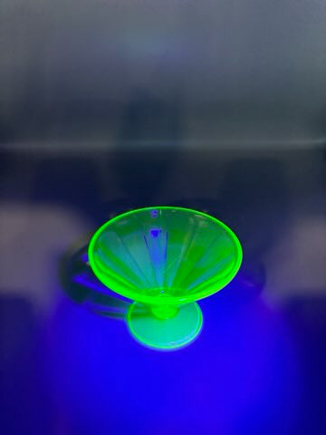 Uranium glass dessert cup