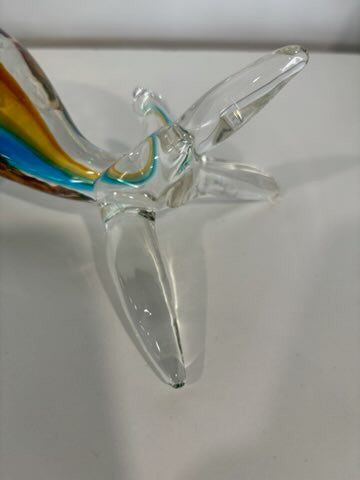 Seahorse tri color glass