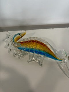 Seahorse tri color glass