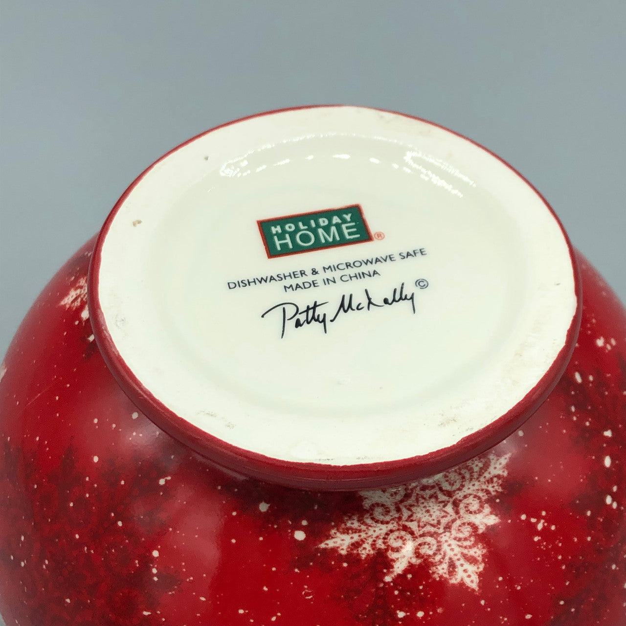 Red Snowflake Soup Bowl