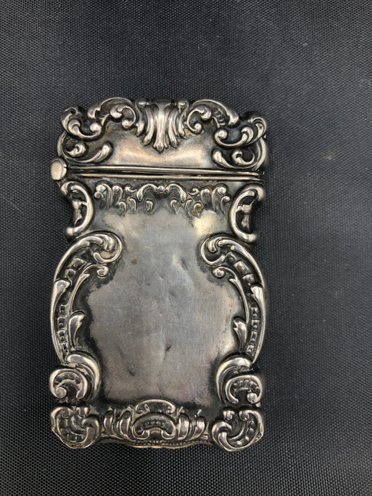 19th Century Sterling Match Safe w/ Filigree