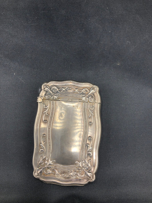 19th Century Sterling Match Safe w/ Florets design