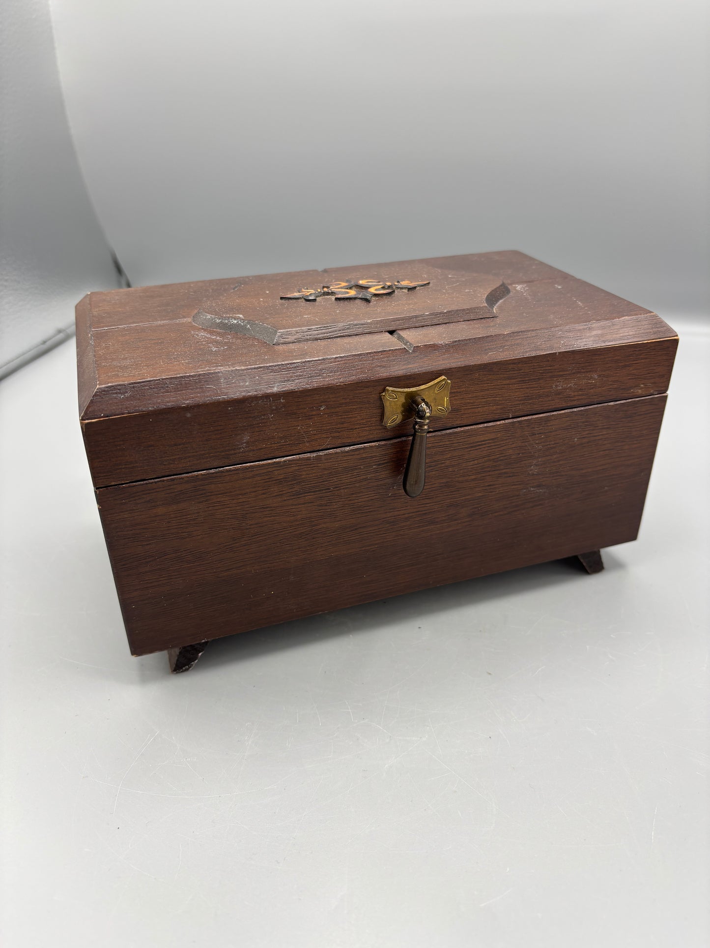 Vintage wooden jewelry box